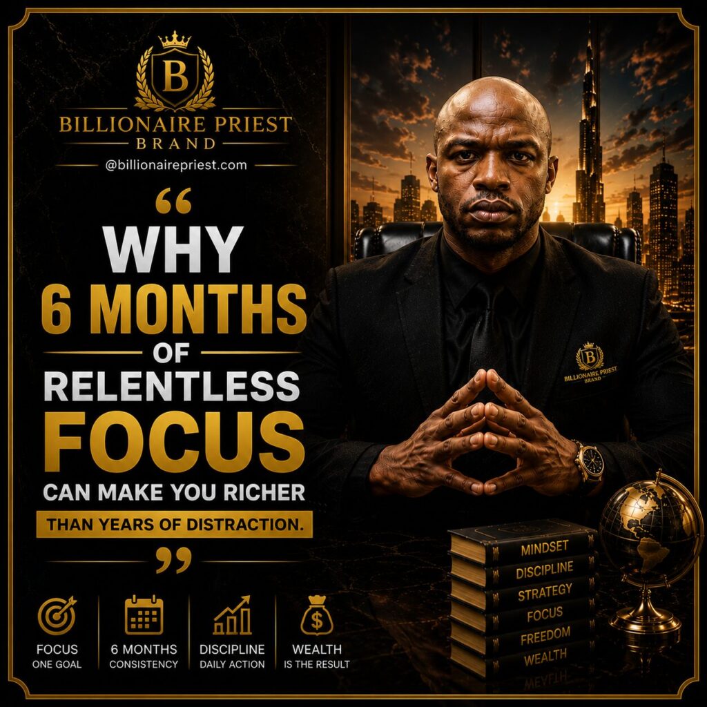 Why 6 Months of Relentless Focus Can Make You Richer Than Years of Distraction. billionaire